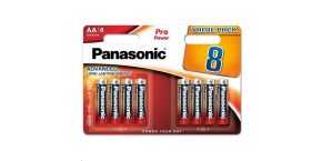 PANASONIC Alkalické baterie Pro Power LR6PPG/8BW AA 1,5V (Blistr 8ks)