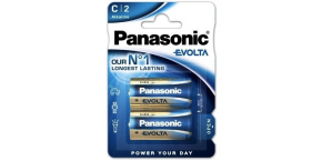 PANASONIC Alkalické baterie EVOLTA Platinum LR14EGE/2BP 1,5V (Blistr 2ks)