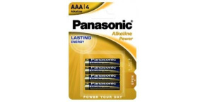 PANASONIC Alkalické baterie Alkaline Power LR03APB/4BP AAA 1,5V (Blistr 4ks)