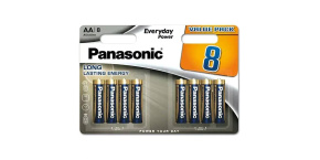 Panasonic Alkalická baterie LR6EPS/8BW Everyday Power (Blistr 8 ks)