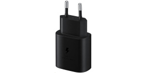 Samsung cestovní nabíječka EP-TA800XBE, Quickcharge 25W, kabel USB-C, černá