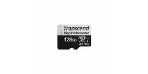 TRANSCEND MicroSDXC karta 128GB 330S, UHS-I U3 A2 + adaptér