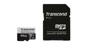 TRANSCEND MicroSDXC karta 64GB 340S, UHS-I U3 A2 Ultra Performace 160/80 MB/s