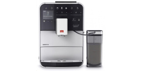 Melitta Barista TS Smart F85/0-101 automatický kávovar, 1450 W, vestavěný mlýnek, nádoba na mléko, SMART, stříbrný