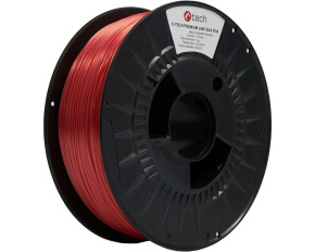 C-TECH Tisková struna (filament) PREMIUM LINE, Silk PLA, orientální červená, RAL3031, 1,75mm, 1kg