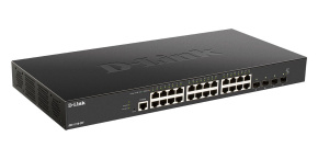 D-Link DXS-1210-28T Smart Managed 10G Switch 24x 10GBase-T ports, 4x 10G/25G SFP28 ports