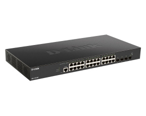 D-Link DXS-1210-28T Smart Managed 10G Switch 24x 10GBase-T ports, 4x 10G/25G SFP28 ports