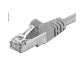 PREMIUMCORD Patch kabel CAT6a S-FTP, RJ45-RJ45, AWG 26/7 5m šedá