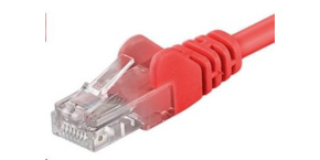 PremiumCord Patch kabel UTP RJ45-RJ45 CAT6 0.5m červená