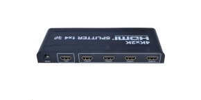 PremiumCord HDMI splitter 1-4 porty, kovové pouzdro, 4K, FULL HD, 3D