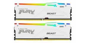 KINGSTON DIMM DDR5 64GB (Kit of 2) 6400MT/s CL32 Non-ECC FURY Beast RGB EXPO, Bílá