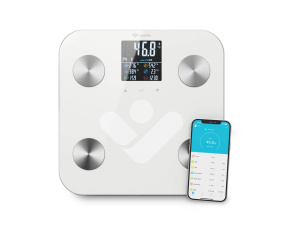 TrueLife FitScale W6 BT - Bioelektrická impedanční bluetooth váha - bílá