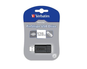 VERBATIM USB Flash Disk Store 'n' Go PinStripe 128GB - Black