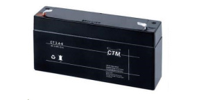 Baterie - CTM CT 6-3,4 (6V/3,4Ah - Faston 187), životnost 5let