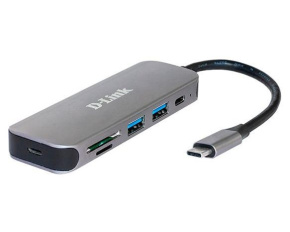 D-Link DUB-2325 USB-C Hub with SD/microSD Card Reader, 2x USB3.0