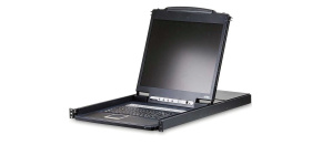 CL1316 ATEN 16-port KVM PS/2+USB, OSD, rack, 19" LCD, touchpad, klávesnice  KVM přepínač s integrovanou klávesnicí, touchpadem a LCD 19" ve skladném vysouvacím šuplíku. Vhodný do serverové místnosti, kde Vám ušetří místo. Ke KVM přepínači je možno připojit až 16 PC s rozhraním USB nebo PS/2, je montovatelný do racku. Možnost přepínač ovládat tlačítek, klávesovou zkratkou nebo přes vestavěné OSD menu.  - vestavěný 16 port KVM přepínač - vestavěný LCD 19" - kompletní klávesnice, touchpad - rozlišení LCD až 1280x1024@75 DDC2B - možnost připojit/odpojit PC bez restartu přepínače - není třeba software - přepínání pomocí hot key, tlačítka, OSD menu - auto scan mod pro zjištění připojených PC - kaskádovatelný - signalizace stavu pomocí několika LED diod - možnost připojit počítače po USB i PS/2 (řeší se kabely) - Broadcast mod - operace se realizuje na všech připojených PC najednou - včetně úchytů do racku 19" - dvou úrovňová ochrana heslem - podpora systémů Windows/Mac/Linux/Sun - černá barva  Specifikace: konektory pro vstup sdružený 15p Canon třířadý Female (je třeba použít sdružený kabel!)  Vhodné kabely: USB 2L-5202U 2L-5203U 2L-5206U  PS/2 2L-5202P 2L-5203P 2L-5206P  V balení: 1ks CL1316 KVM přepínač s držákem do racku 1ks  napájecí kabel 2ks sady kabelů KVM pro připojení počítače 1ks Firmware Upgrade kabel 1ks Rychlý návod