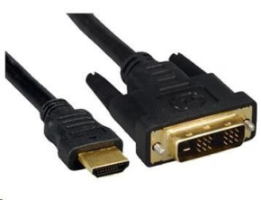 PREMIUMCORD Kabel HDMI - DVI-D 2m (M/M, zlacené kontakty, stíněný)