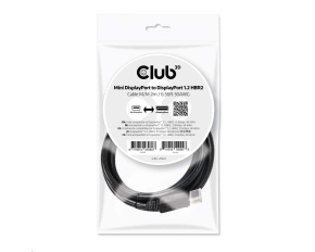 Club3D Kabel Mini DisplayPort na DisplayPort 1.2 4K60Hz UHD obousměrný, (M/M), 2m