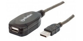 MANHATTAN Kabel USB 2.0 A-A, aktivní prodlužovací 5m, Daisy-Chainable, Blister