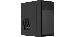 EUROCASE skříň MC X104 black, micro tower, 1x USB 3.0, 2x USB 2.0, 2x audio, bez zdroje