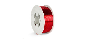 VERBATIM 3D Printer Filament PET-G 1.75mm, 327m, 1kg red transparent