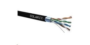 Instalační kabel Solarix venkovní FTP, Cat5E, drát, PE, box 305m SXKD-5E-FTP-PE