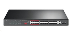 TP-Link CCTV switch TL-SL1226P (24x100Mb/s, 2xGbE/2xSFP combo, 24xPoE+, 250W)