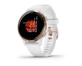 Garmin GPS sportovní hodinky Venu2S Rose Gold/White Band, EU