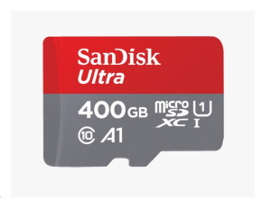 SanDisk MicroSDXC karta 400GB Ultra (120 MB/s, A1 Class 10 UHS-I, Android) + adaptér