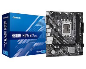 ASRock MB Sc LGA1700 H610M-HDV/M.2 R2.0, Intel H610, 2xDDR4, 1xDP, 1xHDMI, 1xVGA, mATX