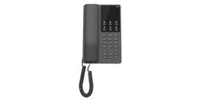 Grandstream GHP621, hotelový VoIP telefon, 2 linky, 2 SIP účty, PoE, 1x RJ45, HD Audio, 3 cestná konference, Černý