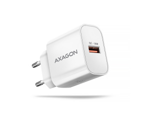 AXAGON ACU-QC18W, nabíječka do sítě 18W, 1x port USB-A, QC3.0/AFC/Apple, bílá