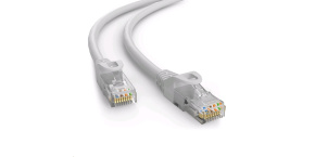 C-TECH kabel patchcord Cat6e, UTP, šedý, 30m