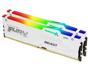 KINGSTON DIMM DDR5 64GB (Kit of 2) 5200MT/s CL36 FURY Beast Bílá RGB EXPO