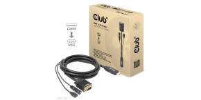 Club3D kabel HDMI na VGA, M/M, 28AWG, 2m