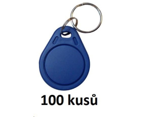 Elatec RFID Unique čip, přívěsek na klíče, 125 kHz, modrý, Standard  100-pack