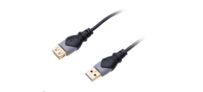 CONNECT IT Wirez HQ Kabel USB 2.0 A-A prodlužovací 1,8m, stíněný, zlacené konektory