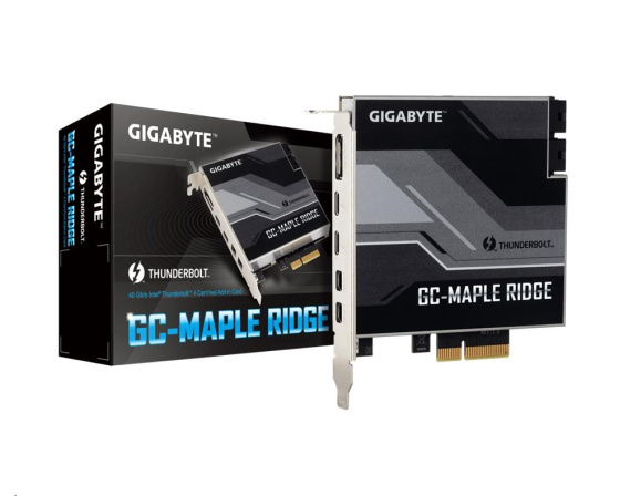 GIGABYTE GC-MAPLE RIDGE, Intel® Thunderbolt™ 4 Certified add-in card, USB Type-C, DisplayPort