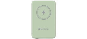 VERBATIM Powerbanka Charge 'n' Go, Magnetická, 10000 mAh, USB-C, Zelená