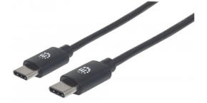 MANHATTAN kabel Hi-Speed USB-C, Type-C Male to Type-C Male, 3m, černý