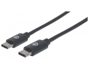 MANHATTAN kabel Hi-Speed USB-C, Type-C Male to Type-C Male, 3m, černý