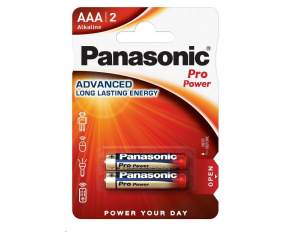 PANASONIC Alkalické baterie Pro Power LR03PPG/2BP AAA 1,5V (Blistr 2ks)