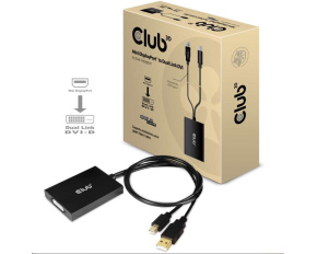 Club3D Adaptér aktivní Mini DisplayPort 1.2 na Dual Link DVI-D Active Adapter, pouze HDCP, 4k30Hz, 60cm