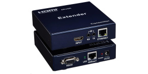 PremiumCord HDMI HDBaseT 4K extender na 100m, over IP, jeden vysílač na více přijímačů