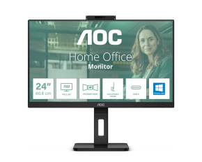 AOC MT IPS LCD WLED 23,8" 24P3CW - IPS panel, 1920x1080, 300cd, 2xHDMI, DP, USB-C, 4xUSB 3.2, pivot, repro, webcam