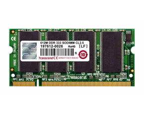 TRANSCEND SODIMM DDR 256MB 333MHz 2Rx16 CL2.5