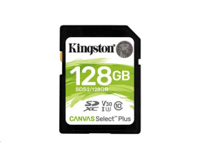 Kingston SDXC karta 128GB Canvas Select Plus (SDXC) 100R 85W Class 10 UHS-I