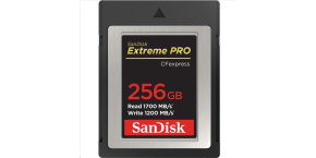 SanDisk Extreme Pro CFexpress Card 256GB, Type B, 1700MB/s Read, 1200MB/s Write