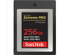 SanDisk Extreme Pro CFexpress Card 256GB, Type B, 1700MB/s Read, 1200MB/s Write