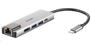 D-Link DUB-M520 5-in-1 USB-C Hub with HDMI/Ethernet and Power Delivery